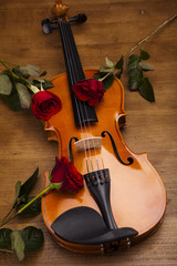 Fototapeta na wymiar Valentine skrzypce