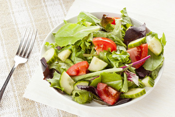Fresh Green Organic Garden Salad