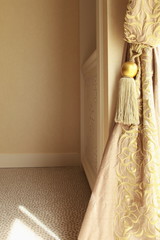 Curtain drapes and tassel