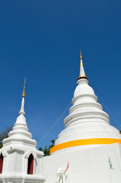 pagada in Buddhist temple in Chiang Mai