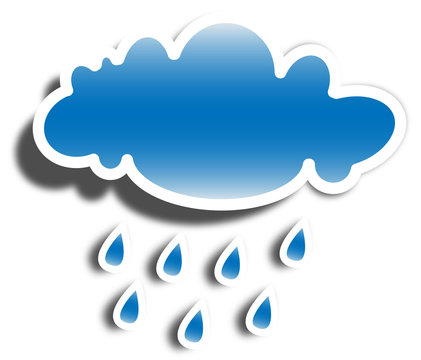 Regen Wolke mit Tropfen Wetter Icon Symbol