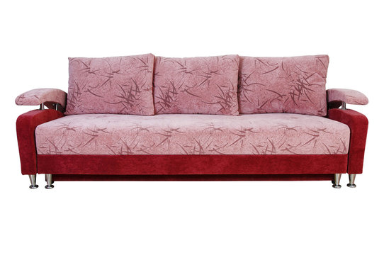 Purple Sofa On White Background