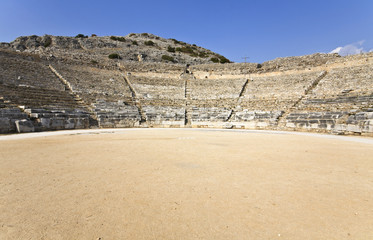 Filippois ancient theater and town at North Greece