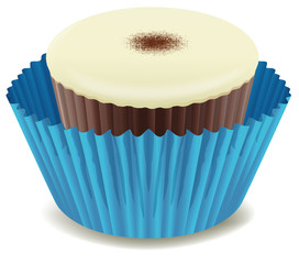 chocolates in blue cup