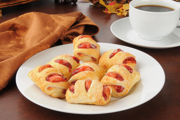 Strawberry cream cheese strudels