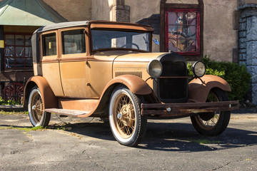 Rusty classic car