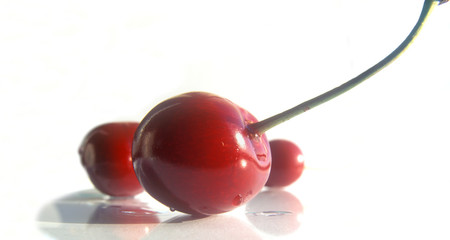 Red sweet cherries.