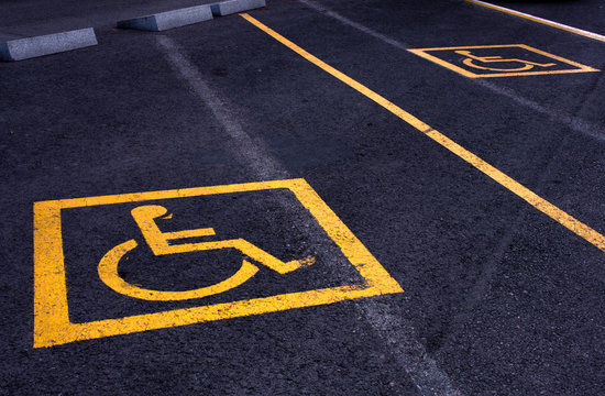 Parking reserved for disable people