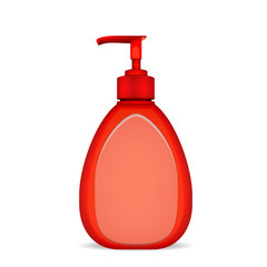bottle of liquid soap isolated