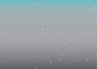 Water drops on aluminium