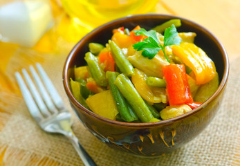 Fresh vegetable stew in the bowl