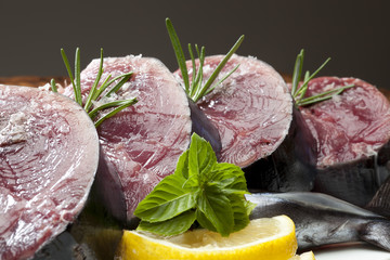 Chopped fresh tuna