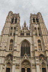 Fototapeta premium The beautiful Gothic cathedral St. Michael and St. Gudula strivi