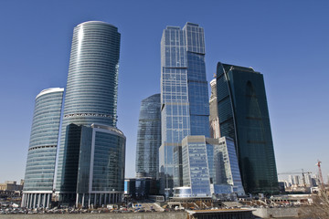 Fototapeta na wymiar Moscow, skyscrapers