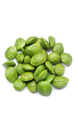 Petai, Bitter beans On White Backgound
