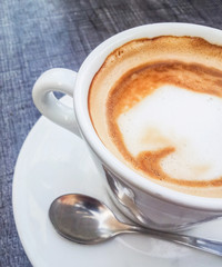 Espresso coffee close up