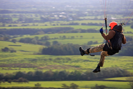 paraglider over Lancashire
