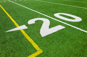 Twenty yard line - football