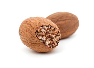 nutmeg isolated on white background