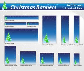 Fototapeta na wymiar Christmas web banners