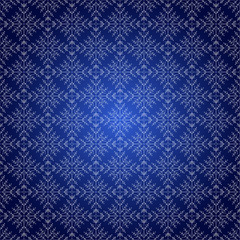 Seamless snowflakes blue background for winter and christmas