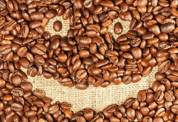 Coffee beans smile