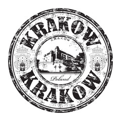 Obraz premium Krakow grunge rubber stamp