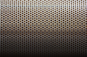 Perforated metal plate background