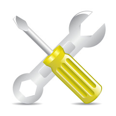 wrench and screwdriver