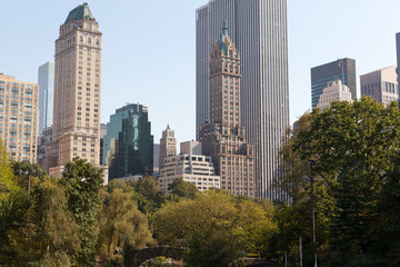 Fototapeta na wymiar Central Park i Manhattan Skyline