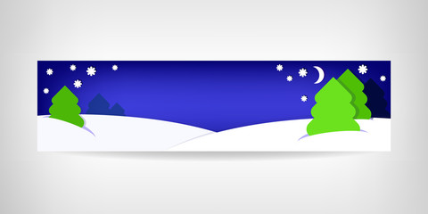 Obraz premium New Year's banner on blue background with place for text.
