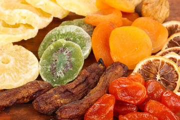 Dried fruits close-up