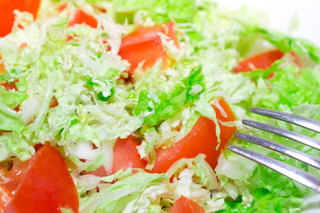 tomato salad with Chinese cabbage