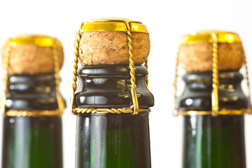 Sektflaschen, champagne bottles