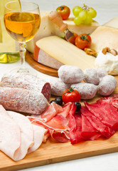 cold cuts and cheese