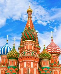 Fototapeta na wymiar St Wasyla Błogosławionego na Placu Czerwonym, Moskwa, Rosja