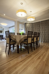 Lighted dining room