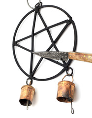 Pentacle Wind Chime and Athame