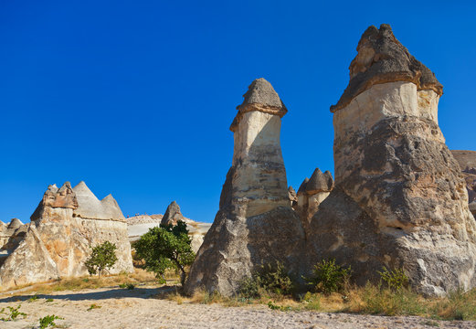 Rock formations in Cappadocia Turkey