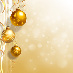 Background with Christmas baubles
