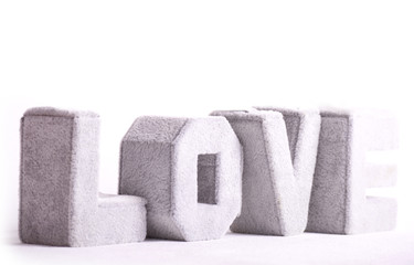 Message of love with letters