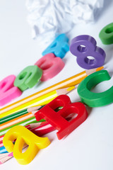Fototapeta premium Plastic alphabet letters