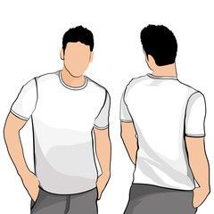 T-shirt men back and front - 46449212