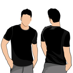 T-shirt men back and front - 46449213
