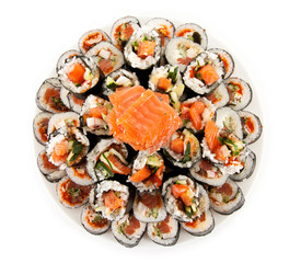 Sushi on a plate