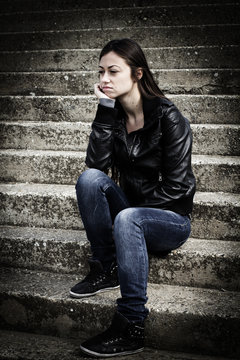 Depressed Teenage Girl