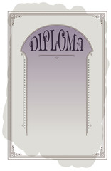 Vintage frame, certificate or diploma template