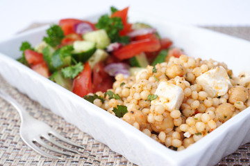 Giant couscous witih salad
