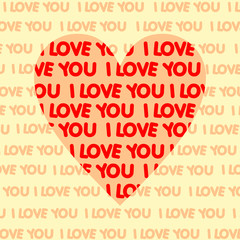 Heart shape from letters