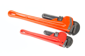 Pair of red monkey wrenches